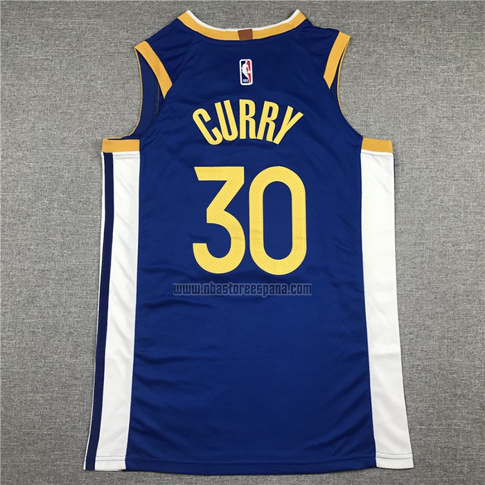 Camiseta Golden State Warriors Stephen Curry NO 30 Icon 2020-21 Azul